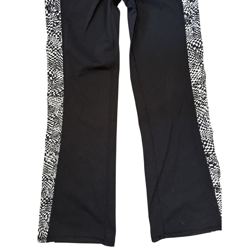 Free People Movement Checkmate Flare Leggings Black White Stripe Pants Sz XS - Picture 8 of 16